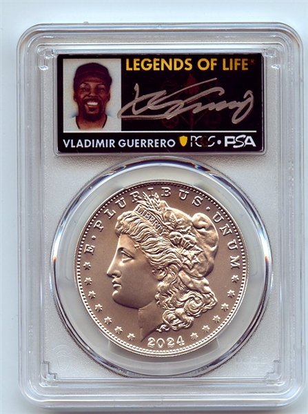2024 $1 Silver Morgan Dollar PCGS MS70 FS Legends Life Vladimir Guerrero