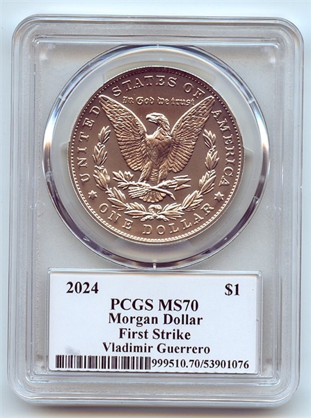 2024 $1 Silver Morgan Dollar PCGS MS70 FS Legends Life Vladimir Guerrero