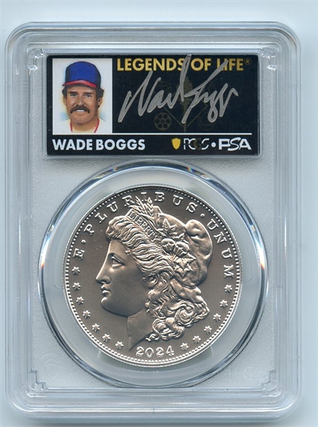 2024 $1 Silver Morgan Dollar PCGS MS70 AR Legends of Life Wade Boggs