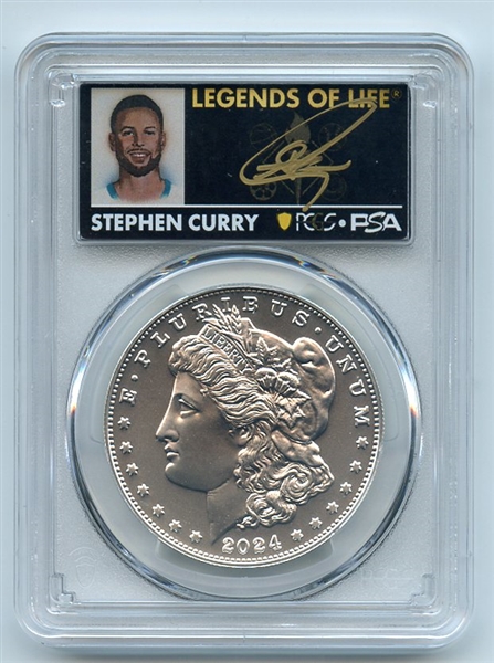 2024 $1 Silver Morgan Dollar PCGS MS70 AR Legends of Life Stephen Curry