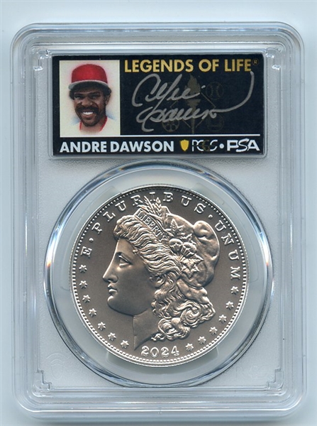 2024 $1 Silver Morgan Dollar PCGS MS70 AR Legends of Life Andre Dawson