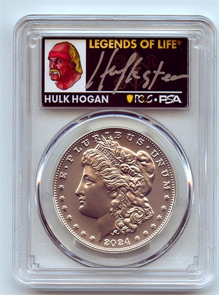 2024 $1 Silver Morgan Dollar PCGS MS70 AR Legends Life Hulk Hogan