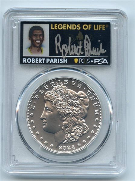 2024 $1 Silver Morgan Dollar PCGS MS70 AR Legends of Life Robert Parish