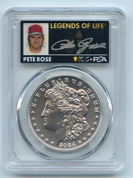 2024 $1 Silver Morgan Dollar PCGS MS70 AR Legends of Life Pete Rose