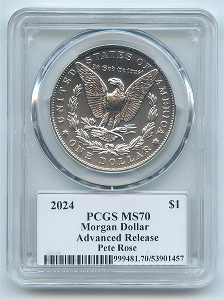 2024 $1 Silver Morgan Dollar PCGS MS70 AR Legends of Life Pete Rose