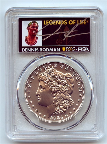 2024 $1 Silver Morgan Dollar PCGS MS70 AR Legends of Life Dennis Rodman