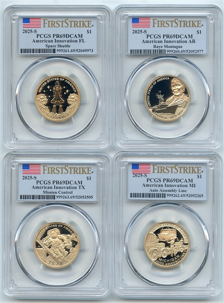 2025 S $1 American Innovation Dollar Set PCGS PR69DCAM First Strike
