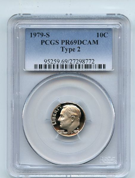 1979 S 10C T2 Type 2 Roosevelt Dime Proof PCGS PR69DCAM