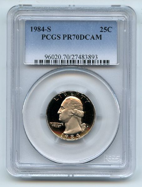 1984 S 25C Washington Quarter Proof PCGS PR70DCAM